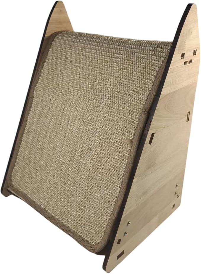 Cat Scratching Post for Indoor Cats： Modern Sisal Cat Scratcher & Wood Frame, Long-Lasting Multi-Sided Cat Scratcher for Multi-Cat & Budget-Friendly Homes (16in)