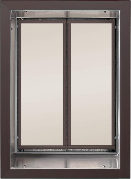 Plexidor Bronze Wall Mount Pet Doors for Cats and Dogs - Energy Efficient - Security Friendly