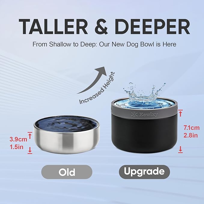 Dog Dad Gift, Insulated Dog Water Bottle with Travel Bowl, for DogLover, Portable Water Bottle Dispenser, Accessories for Car, Hiking, Camping, Outdoor, Leak-Proof, Detachable (DogDad-Black)