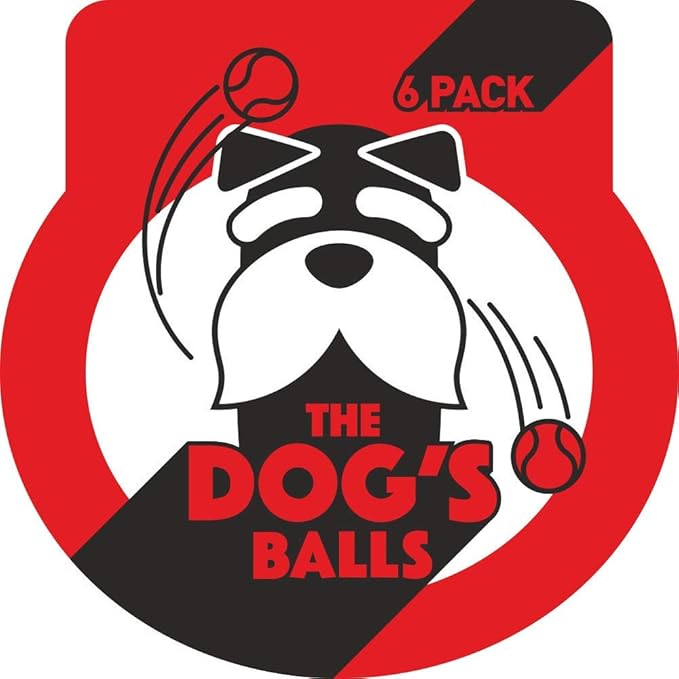 The Dog's Balls, Dog Tennis Ball, Red 12-Pack, Strong Toy for Agility Training, Puppy Training, Play, Exercise & Fetch, 2.5 Inch Diameter