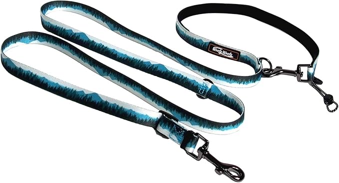 6in1 Multifunctional Dog Leash, Hands Free Dog Leash, Adjustable Length 6'7", Forest Print, (S/M)-Width 3/4", for Small and Medium Dog