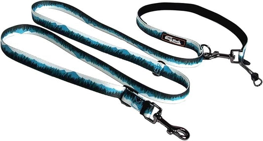6in1 Multifunctional Dog Leash, Hands Free Dog Leash, Adjustable Length 6'7", Forest Print, (S/M)-Width 3/4", for Small and Medium Dog
