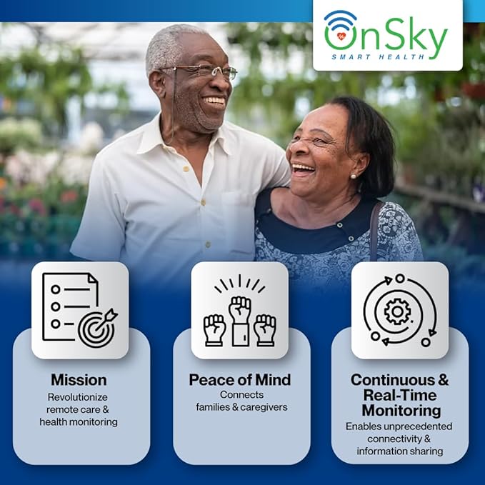 SkyPad FDA-Cleared Contact-Free Heart & Breathing & Sleep Apnea & Seizure Monitor, Adult & Children Home Health Care - Senior & Nursing Home - Remotely Monitor Wellness via app - Emergency Alert Call