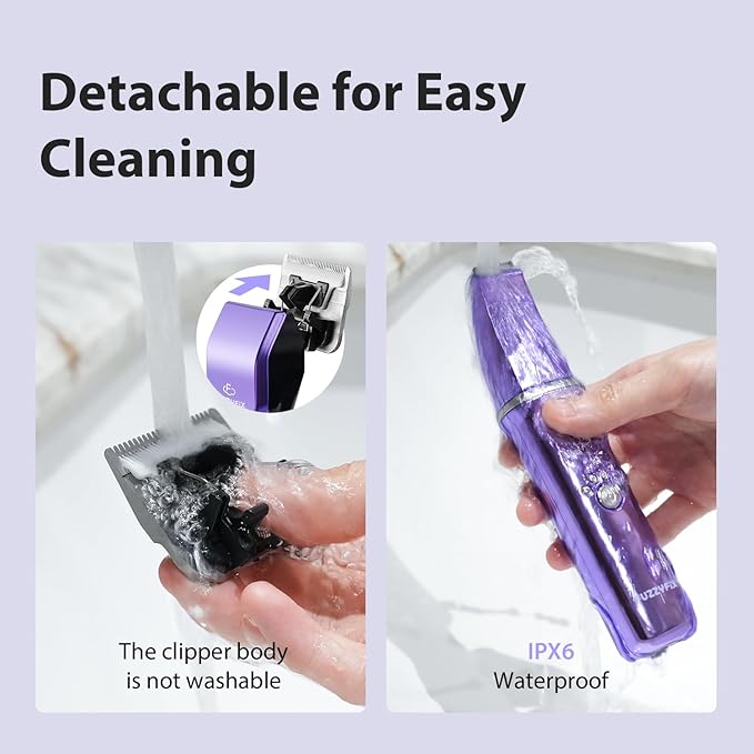 Dog Grooming Kit, Dog Clippers for Grooming for Thick Curly Coats, Professional Pet Hair Shaver Paw Trimmer Cordless Rechargeable Low Noise for Dogs Cats Animals Face Ear