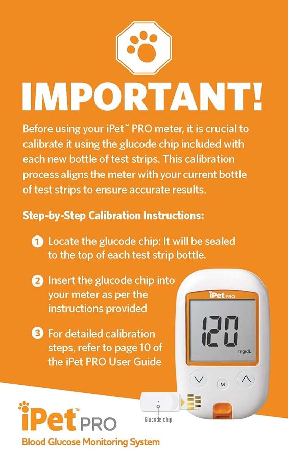 iPet PRO Blood Glucose Monitoring System Designed for Dogs & Cats| Includes Meter, 2 AA Batteries, User Guide, Log Book, 25 Test Strips, Control Solution, Lancing Device, 30 28G Lancets, Carrying Case