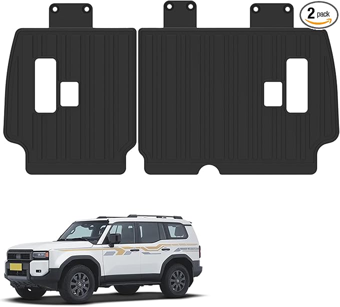 Elsetyler Rear Seat Back Cover Backrest Protector for 2024 2025 Toyota Land Cruiser Prado 250 J250 LC250 / Lexus GX550 Accessories with Hook&Loop Split Dog Seat Liner Pet Mat Cargo Trunk Liner