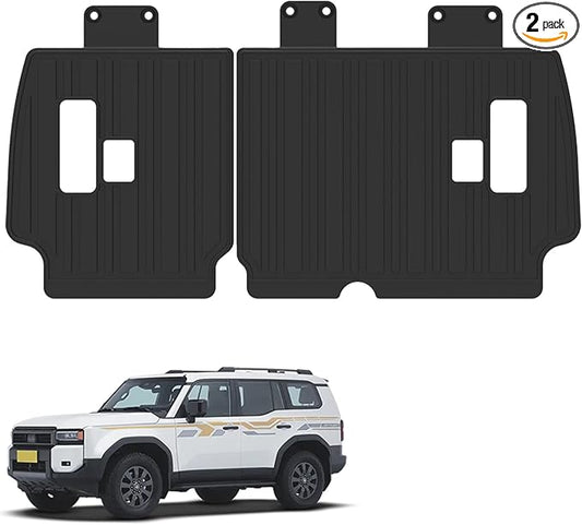 Elsetyler Rear Seat Back Cover Backrest Protector for 2024 2025 Toyota Land Cruiser Prado 250 J250 LC250 / Lexus GX550 Accessories with Hook&Loop Split Dog Seat Liner Pet Mat Cargo Trunk Liner