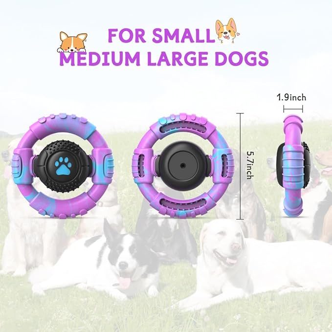 Dog Toys for Aggressive Chewers Large Medium Small Breed Indestructible Durable Tough Dog Chew Toys to Keep Them Busy Nylon Rubber Interactive Dog Toys