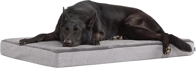 Barkbox Orthopedic Dog Bed with Memory Foam, Premium Comfort for Dogs and Puppies, Dog Bed for Joint Relief and Restful Sleep, Durable and Easy to Clean - Grey, XL