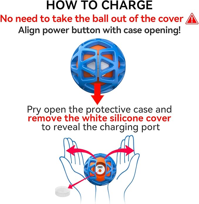 seagi Interactive Dog Toys – Durable Automatic Bouncing & Vibrating Interactive Dog Ball for Smart Play, Motion-Activated Moving Dog Toy for Small/Medium/Large Dogs,USB Rechargeable (Blue)