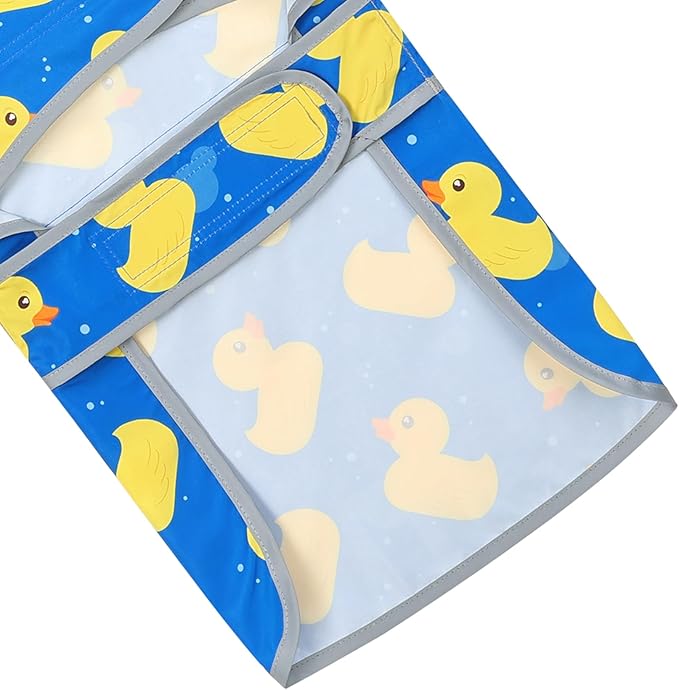 Dog Raincoats for Large Dogs Waterproof Hooded Rain Jacket with Reflective Strips Leash Hole & Poncho Adjustable Fit (ShinyDuck,XXL)