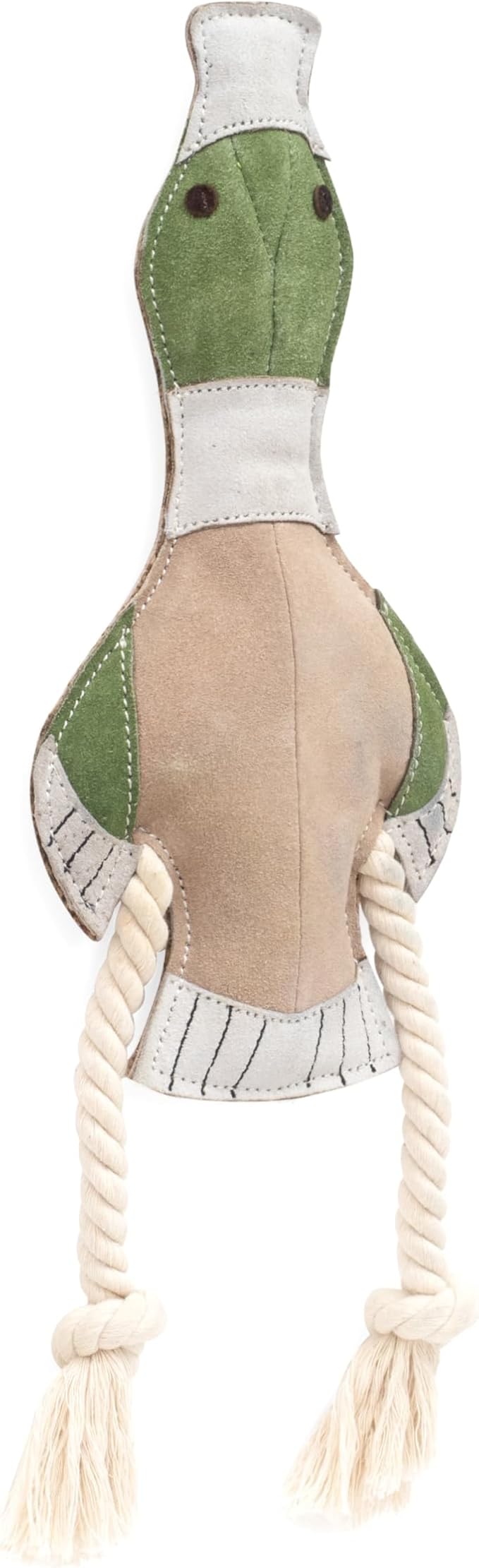 Eco Leather Dudley Duck Toy Natural and Tough Dog Toys - Long Lasting Chew Toys for Aggressive Chewers - Strong Dog Toy for Dogs and Puppy