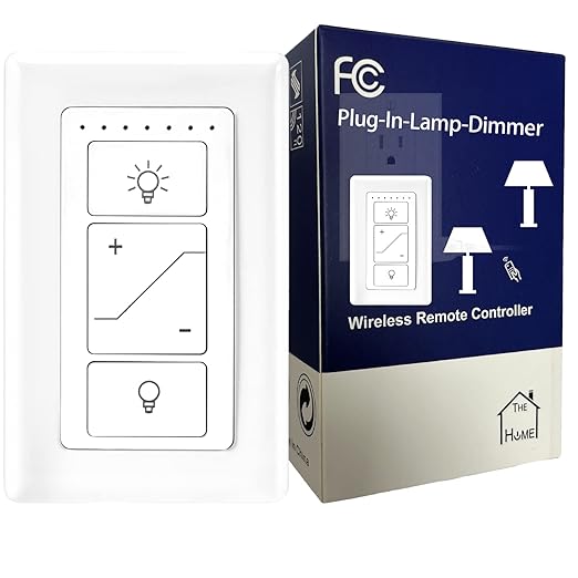 Plug in Lamp Dimmer Digital Light Switch for Dimmable LED/CFL Lights and Incandescent/Halogen, White - No Remote