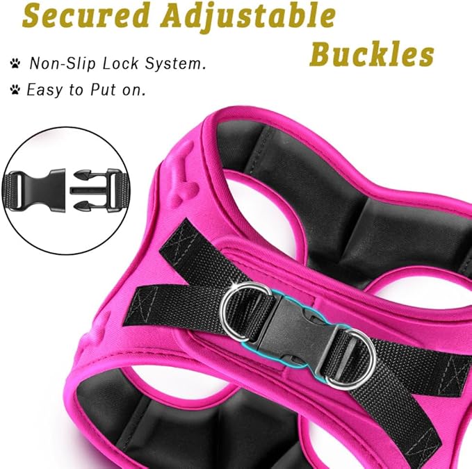 Comfort Fit No Pull Dog Harness – Adjustable Step-in Vest for Small, Medium & Large Dogs, Soft Padded with Leash Clips, Reflective Straps & Handle