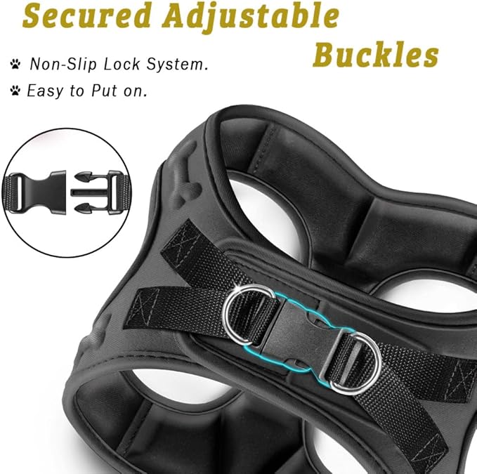 Comfort Fit Dog Harness Soft Padded No Pull Harness with Adjustable Buckles for Small Medium Large Dogs Step in Pet Vest with Easy Control Handle for Walking Jogging Running Training Dogs & Puppies