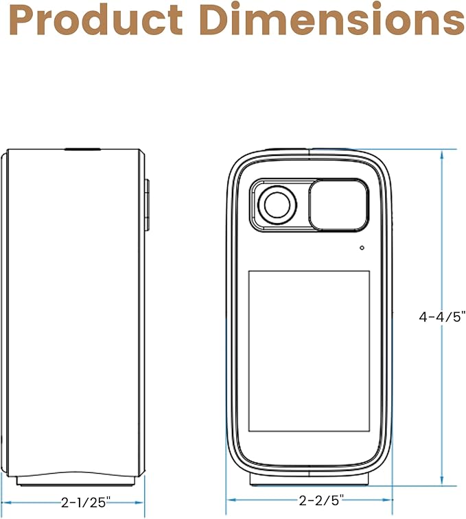 NGTeco Two Way Video Calling Camera, Elderly Baby Pet Monitor 4MP HD Indoor, Dual-Band WiFi (2.4/5GHz), 2.8" Screen, One-Touch Call, Motion Detection & Physical Lens Cover