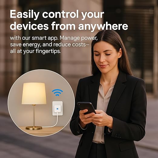 Compact Smart Plug, Works with Alexa & Google Assistant, Smart Life App & Voice Control, Energy Monitoring with Timer & Scheduling, 2.4 GHz WiFi Outlet, 2-Pack