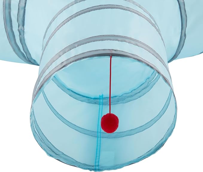 Cat Tunnels for Indoor Cats 3 Way Play Toy Kitty Tunnel Peek Hole Toy with Ball for Cat Tube Fun for Rabbits Kittens and Dogs
