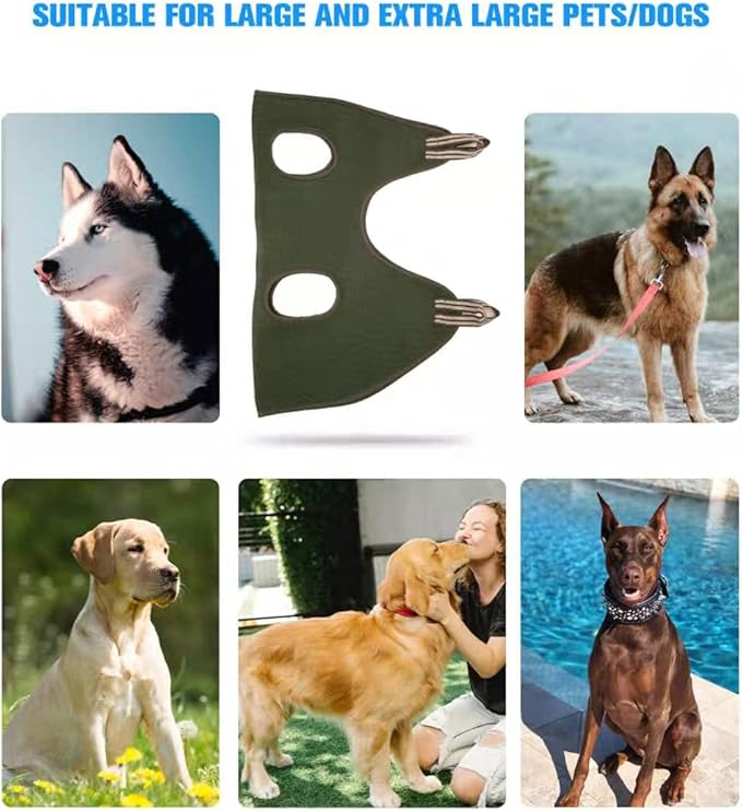 10 in 1 Dog Pet Grooming Hammock Harness with Nail Clippers, Nail File,XL Size Dog Hammock for Nail Trimm,Grooming Sling Holder Hanger Restraint for Claw Care