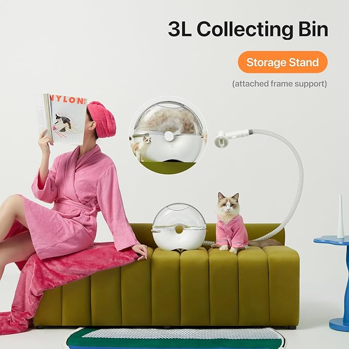 Neakasa S1 PRO 5 in 1 Dog Grooming Kits, 3L Capacity Pet Grooming Vacuum with Dog Clippers, Pet Grooming Tools for Shedding, Home Cleaning