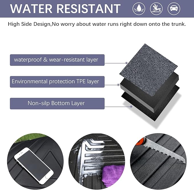 Elsetyler Rear Seat Back Cover Backrest Protector for 2024 2025 Toyota Land Cruiser Prado 250 J250 LC250 / Lexus GX550 Accessories with Hook&Loop Split Dog Seat Liner Pet Mat Cargo Trunk Liner