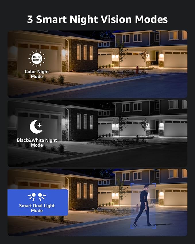 ANNKE CPT500 3K PT PoE Camera, 2-Way-Audio, 345° Pan 80°Tilt IP Security Camera Outdoor, Auto-Tracking Lite, AI Human Detection for Surveillance, Smart Dual Light, 512GB SD Card Slot (Not PTZ)