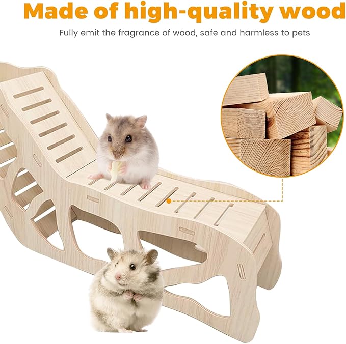 Hamster Hideout Climbing Ladder and Tunnel, Small Animal Tunnel Hideout, Ideal for Bedding Burrowing & Accessory Connecting, Effortless Assembly, Sturdy Durable, H