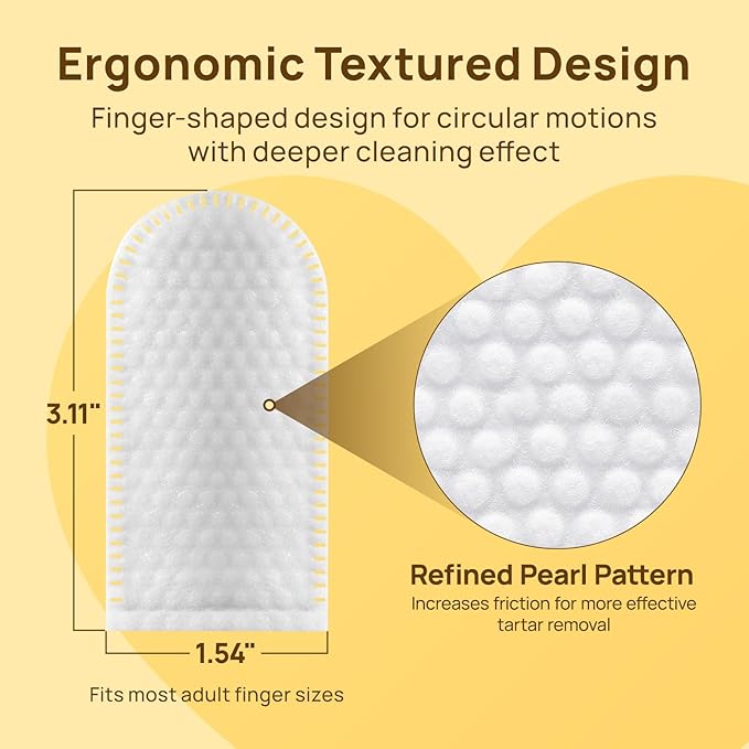 HICC Pet Teeth Cleaning Wipes for Dogs & Cats, Vet-Recommended Remove Bad Breath, Plaque, Tartar Buildup Dog Finger Toothbrush Wipes, Dog Tooth Brushing Kit, Pet Toothpaste & Toothbrush Alternatives