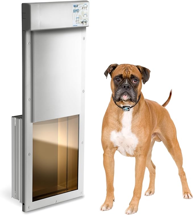 Power Pet®, Fully Automatic Pet Door, Large, Wall Mount, by High Tech Pet Brand. Pet Operated, Air-Tight, Quick, Quiet Operation, Assembled in USA with USA Customer Service