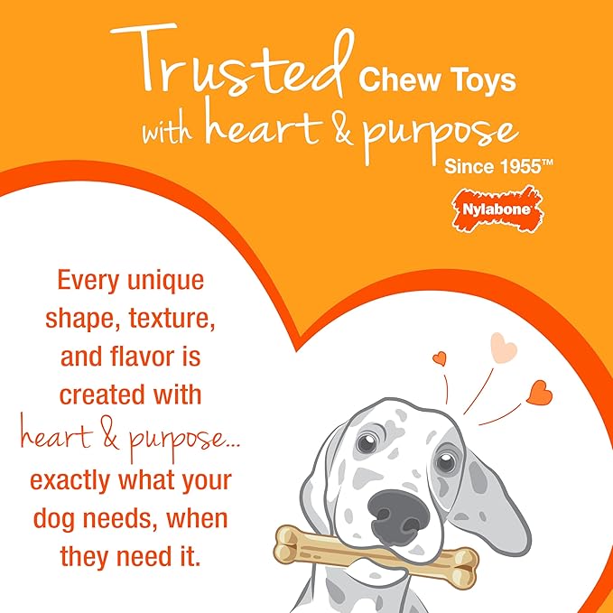 Nylabone Limited Edition 70th Birthday Donut Power Chew Toy for Dogs, Durable & Tough Dog Toys for Aggressive Chewers, Pumpkin & Peanut Butter Flavor, Large - Up to 50 lbs (1 Count)