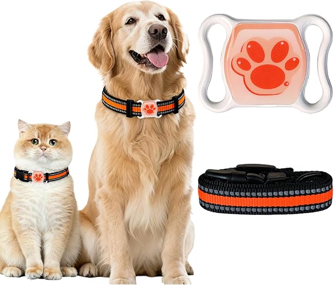 GPS Tracker for Dogs & Cats - No Monthly Fee, Waterproof Real-Time Tracking Collar for Pets, Kids,Luggage & Assets | 365-Day Battery Life | iOS & Android Compatible | Anti-Lost Device