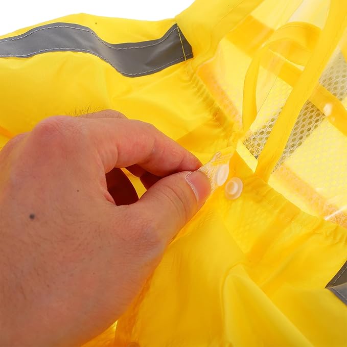 Dog Poncho Raincoat for Small Dogs Full Foot Coverage Rain Jacket with Reflective Safety Design Lightweight and Puppy Clothes for Outdoor Walking and Jogging