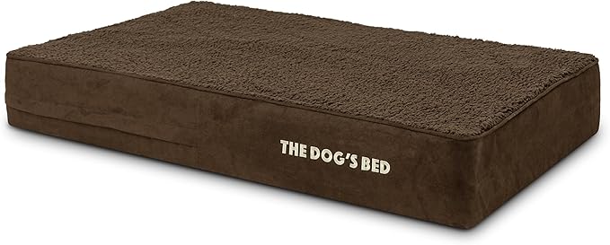 The Dog’s Bed Orthopedic Memory Foam Dog Bed, Large Brown Plush, Pain Relief for Arthritis, Hip & Elbow Dysplasia, Post Surgery, Lameness, Supportive, Calming, Waterproof Washable Cover