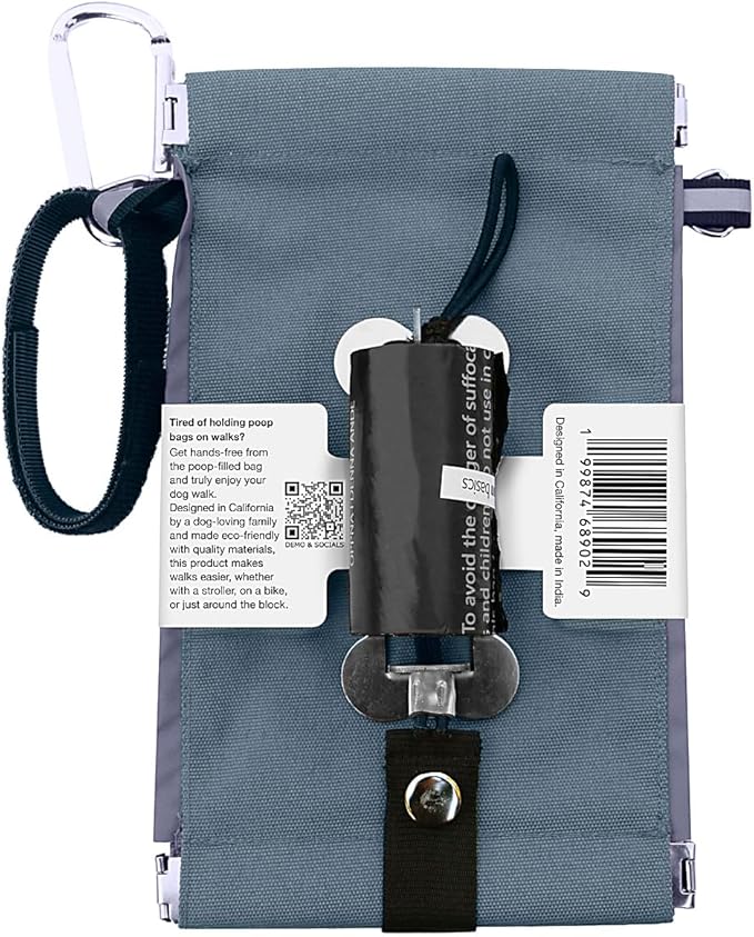 Poop Bag Holders for Leashes with Dog Poop Bags Rolls Biodegradable - Puppy Essentials & Litter Supplies - Durable Dispenser & Leak-Proof Pet Bags, Walking Parks Doggy Accessories Boy Girl Shadow Paw