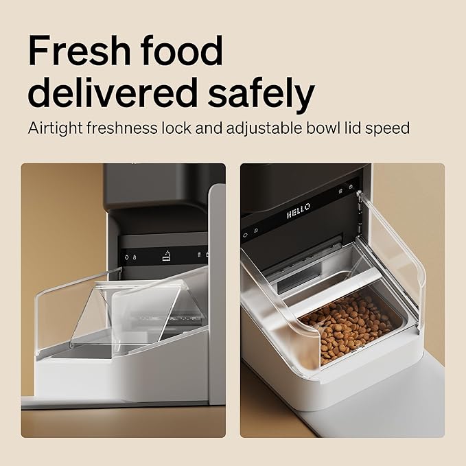 PETLIBRO RFID Automatic Cat Feeder, Collar Sensor-Activated Personalized Meals, Cats Recognition & Diet Tracking for Multi-Pet Homes and Different Diets, 5G&2.4G Wi-Fi Programmable Cat Food Dispenser