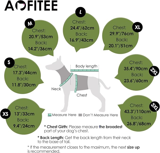 AOFITEE Dog Coat, Warm Dog Jackets for Small Dogs, Dogs Winter Coat with Harness Built in, Reflective Pet Winter Jacket, Waterproof Windproof Puppy Puffer Jacket Fleece Vest, Green XS