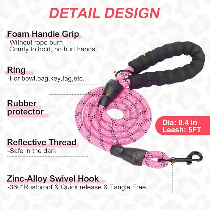 BEAUTYZOO Step in Dog Harness and Leash Set,Reflective Dog Harness No Pull No Choke Puppy Harness for Small Medium Dogs Cats,Soft Padded Mesh Vest Harnesses for Girl and Boy Pets,Leopard Pink M
