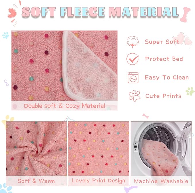 8 Pack Guinea Pig Cage Liner, Washable Guinea Pig Fleece Blankets Beding Accessories, Flannel Throw Warm Sleep Mat, Pet Pee Pads for Small Animal Hamster Rabbit Puppy Cat (Light Color, 30x20 Inch)