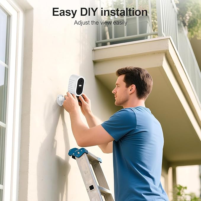 Security Cameras Wireless Outdoor, 2K Battery Powered WiFi Camera with AI Motion Detection, Spotlight & Siren Alarm, Color Night Vision, 2-Way Audio, Waterproof Indoor/Outdoor Surveillance