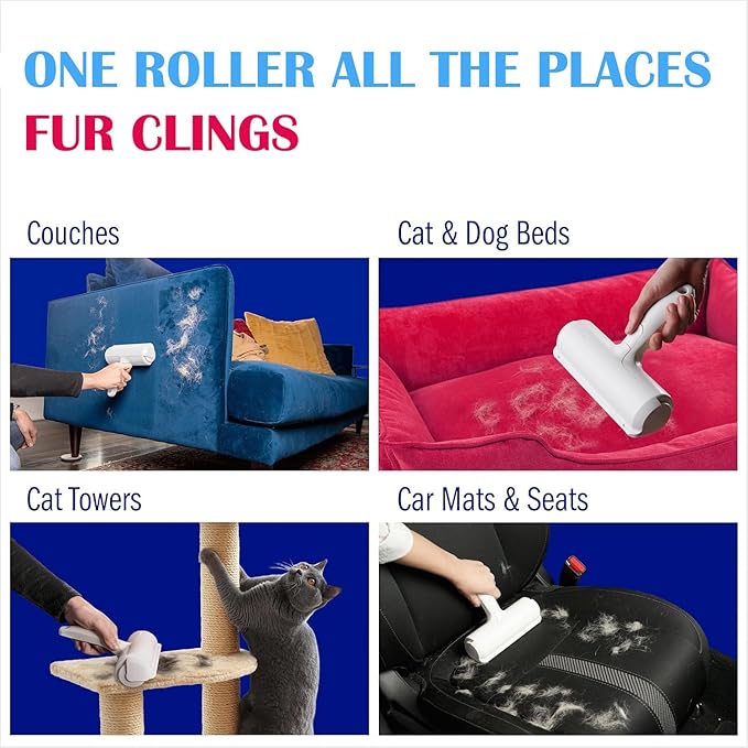 FurSwipe® Reusable Pet Hair Remover for Dogs & Cats – Battery-Free Lint Roller for Furniture, Couch, Carpet, Clothing, Car & Bedding – Eco-Friendly, No Sticky Sheets, Easy Fur Removal Tool