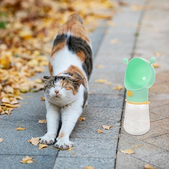 Portable Dog Water Bottle with One-Button Dispenser Generous Capacity Pet Drinking Water Cup for Outdoor Walking Hiking Travel Carry Hydration Feeder for Dogs and Cats