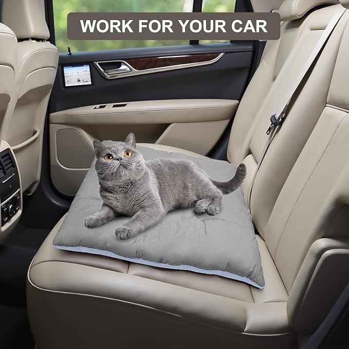 Cat Bed Mat,100% Cotton Warming Cat Pad, Pet Warm Pad for Cats, Mat for Dog and Cats Indoor Bed Couch Sofa Floors,Water Resistant Warm Mattress Avaliable on Both Sides