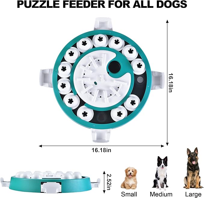Dog Puzzle, Level 3 in 1 Adjustable Difficulty Treat Toy for Smart Dogs, Food Puzzle Feeder for Mental Stimulation & Braintraining