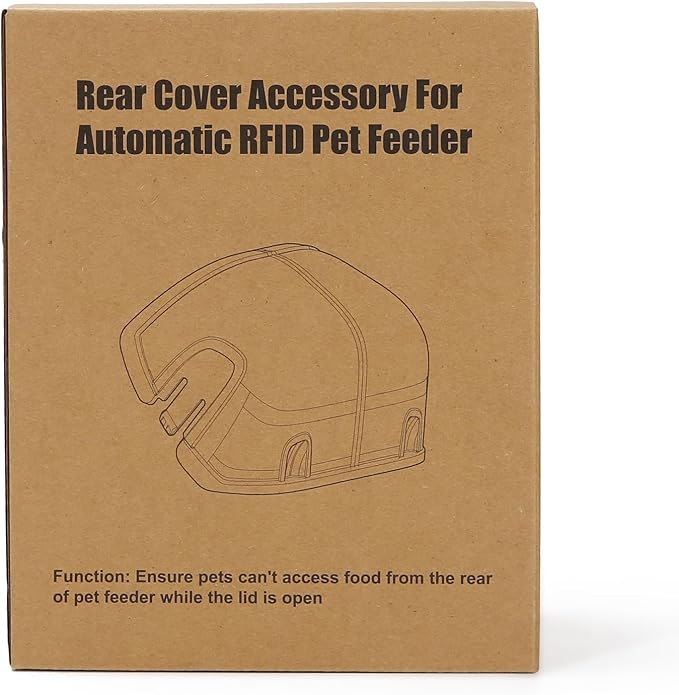 Pet Feeder Rear Cover for Pet Feeder & Connect, YOIHABV Cat Feeder Cover, Help Ensure Persistent Pets Can't Access/Steal Food from The Rear of The Cat Feeder While Lid is Open