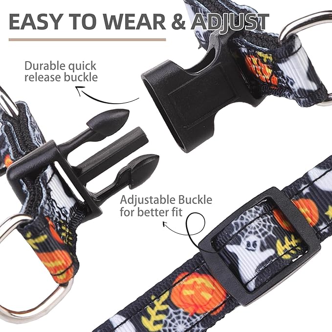 PUPTECK No Pull Dog Harness Soft Adjustable Basic Nylon Step in Puppy Vest Outdoor Walking with ID Tag, Black, M