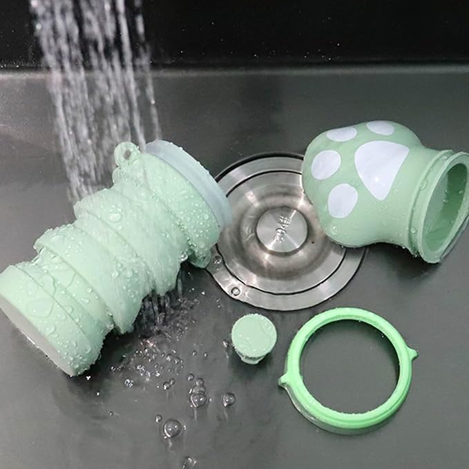 1. 400ml Leakproof Dog Water Bottle Portable Outdoor Travel Drinking Dispenser with Silicone Bowl for Pets Portable Pet Water Dispenser