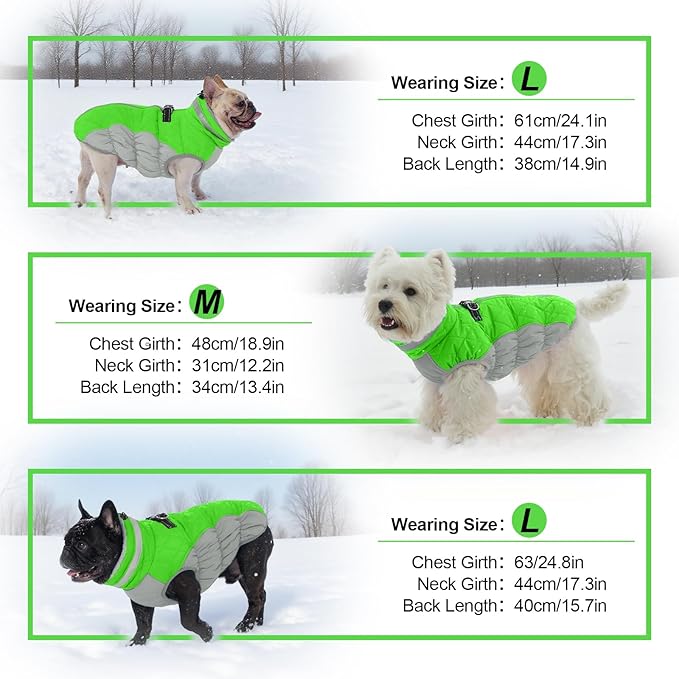 Warm Dog Coats for Large Dogs, Waterproof Dog Jacket with Harness Built in, Zipper Clousure, Fleece Lining, Turtleneck, for Cold Weather, Snowsuit for German Shepherd, Weimaraner, Labrado XXXL