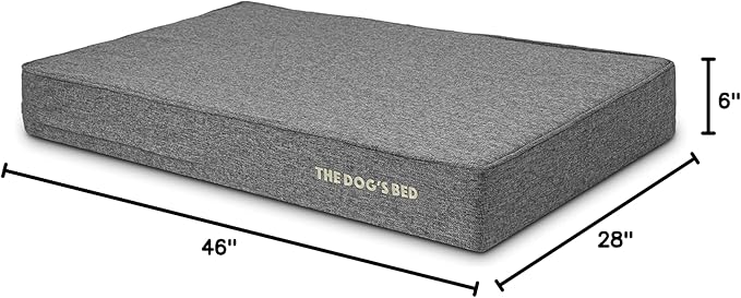 The Dog’s Bed Orthopedic Memory Foam Dog Bed, XL Grey Linen, Pain Relief for Arthritis, Hip & Elbow Dysplasia, Post Surgery, Lameness, Calming, Waterproof Washable Covers, Veterinary Approved