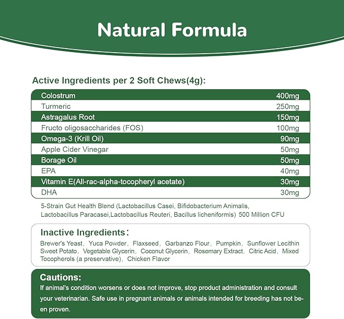 Dog Allergy Chews,Dog Itching Skin Relief with Probiotics Omega 3, Allergy Relief for Dogs Itching Licking Paws, Support Seasonal Allergy, Gut & Digestive Health and Immune System-30ct