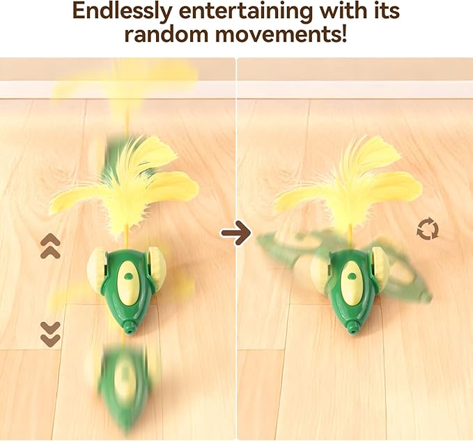 Migipaws cat Toy, Automatic Interactive Migicar Toy Like a Mouse, Intelligent Programme, Rechargeable Kitten Toy